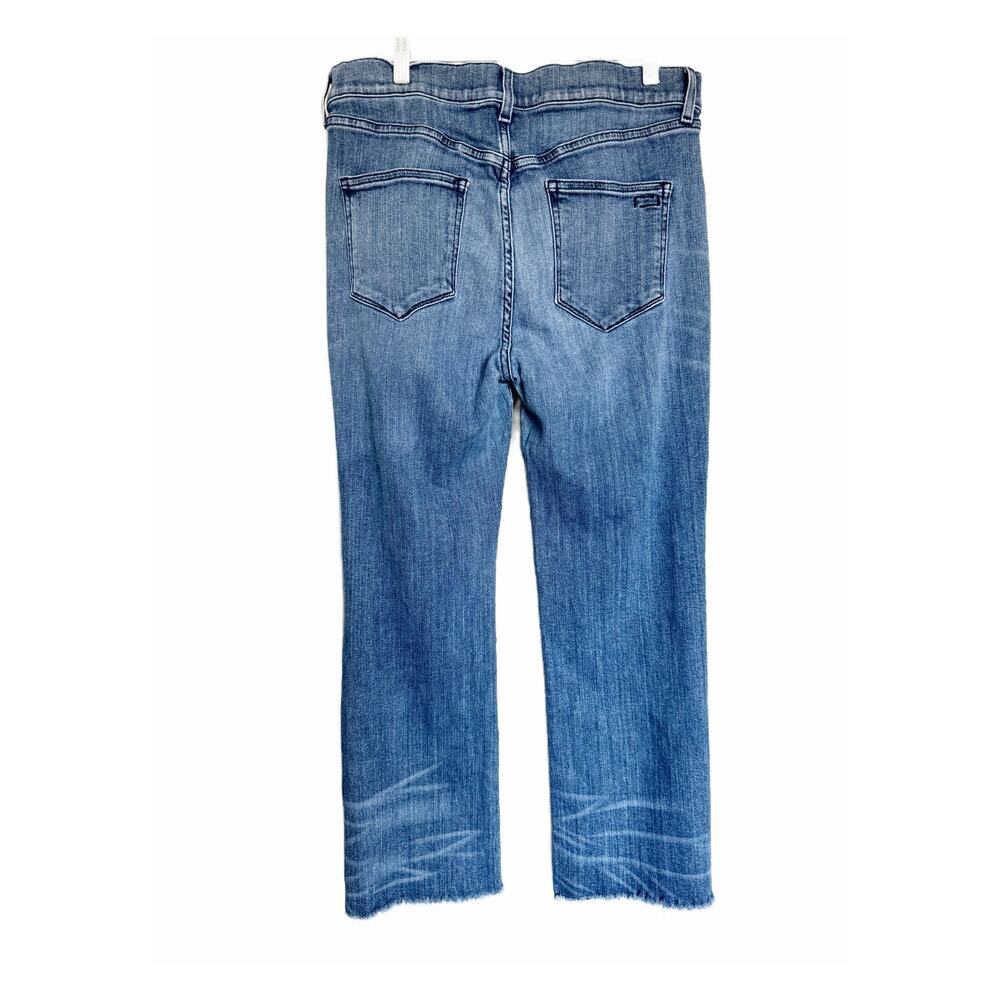 AYR The Bomb Pop Ankle Fray Straight Leg Jeans Classic Blue Wash Size 32 - Picture 3 of 14